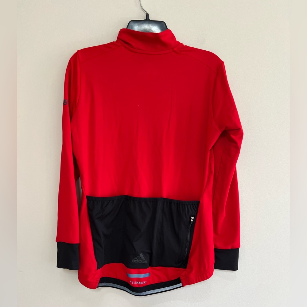 Adidas Women's Climaheat Winter Triathlon Cycling Jersey, Scarlet Red/Black, L - Picture 4 of 11